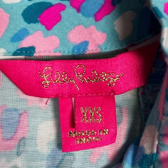 Lilly Pulitzer Blue and Pink Patterned tiered flowy dress size XXS - Picture 4 of 8